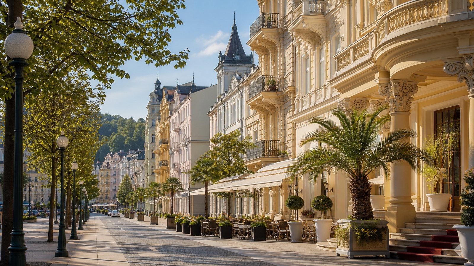 Hotels auf Hlavní třída in Marienbad
