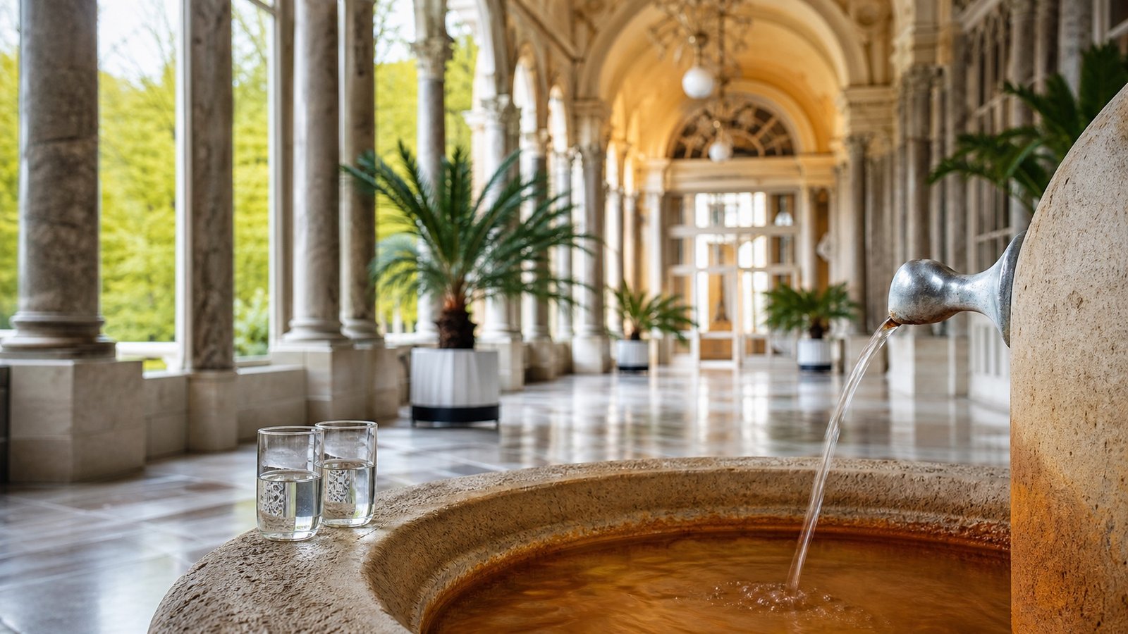 Spa treatment and mineral water in Marienbad