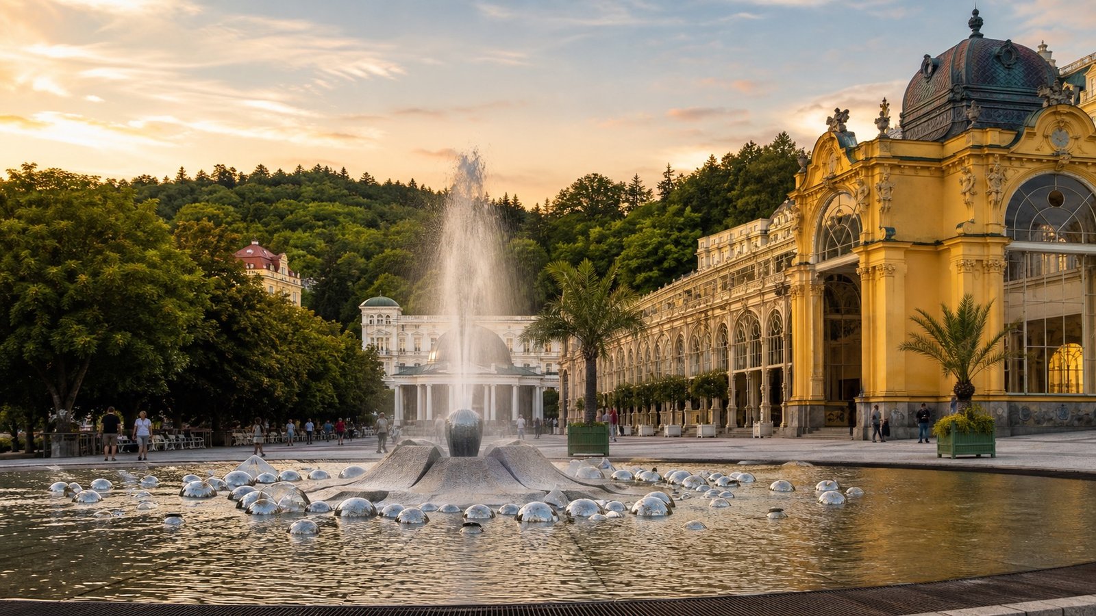 Singing Fountain in Marianske Lazne spa park